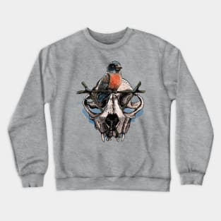 Mr. Sparrow and the cat's skull Crewneck Sweatshirt